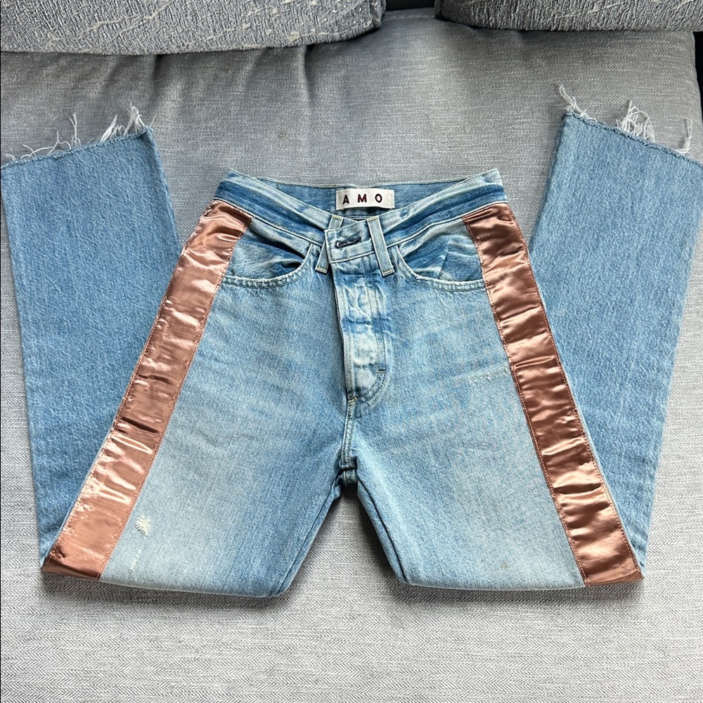AMO Denim with Copper Satin Accents